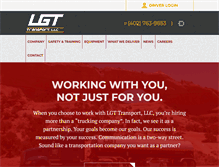 Tablet Screenshot of lgttransport.com